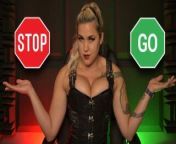 Edging JOI game, Red Light Green Light, Jerk Off Teasing Instructions with Mistress Melody Cheeks from red light arena