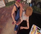 blonde milf fucked on a car in outdoor from cartoon cars